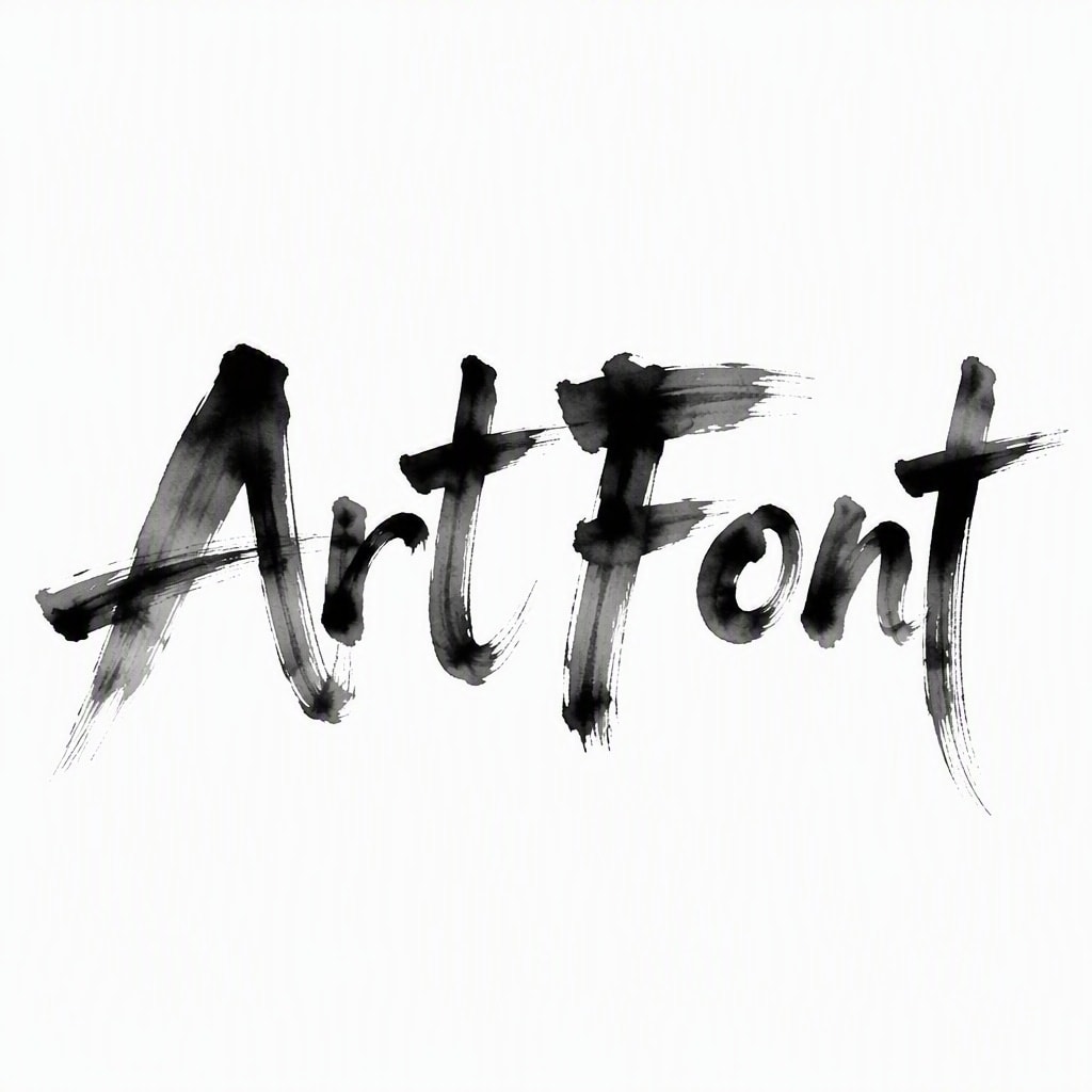 Ink Splash Expressive - Calligraphy AI font template preview