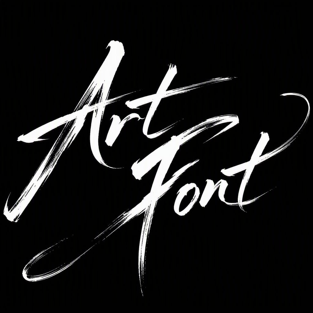 Connected Brush Cursive - Calligraphy AI font example | ArtFont