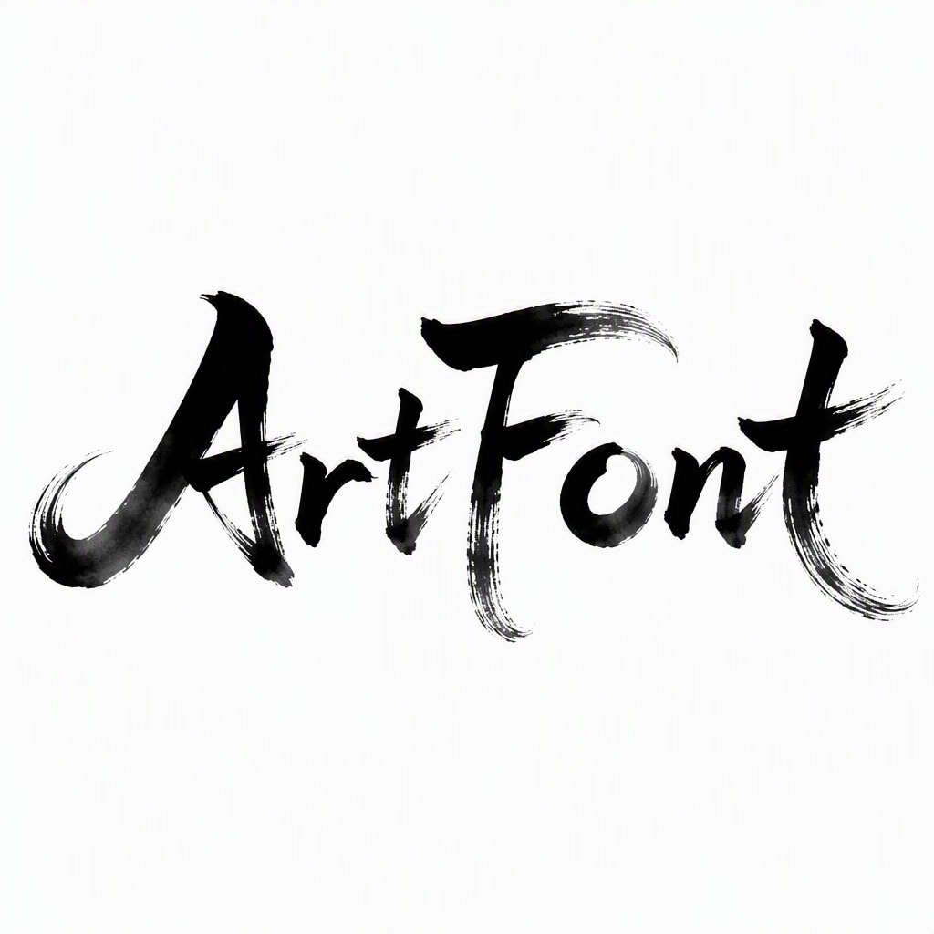 Chinese Brush Style - Chinese Brush AI font template preview