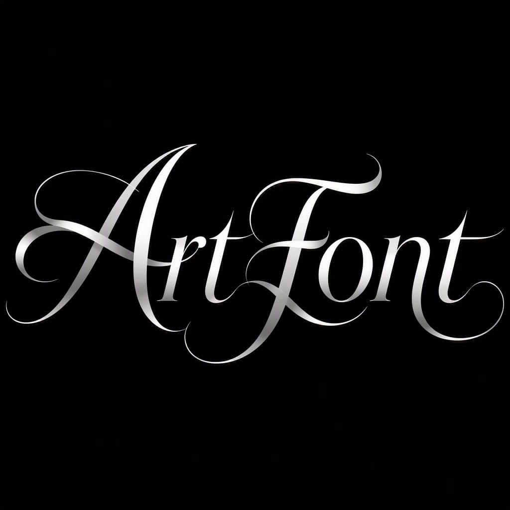 Ribbon Swirl Serif - Elegant Minimal AI font example | ArtFont