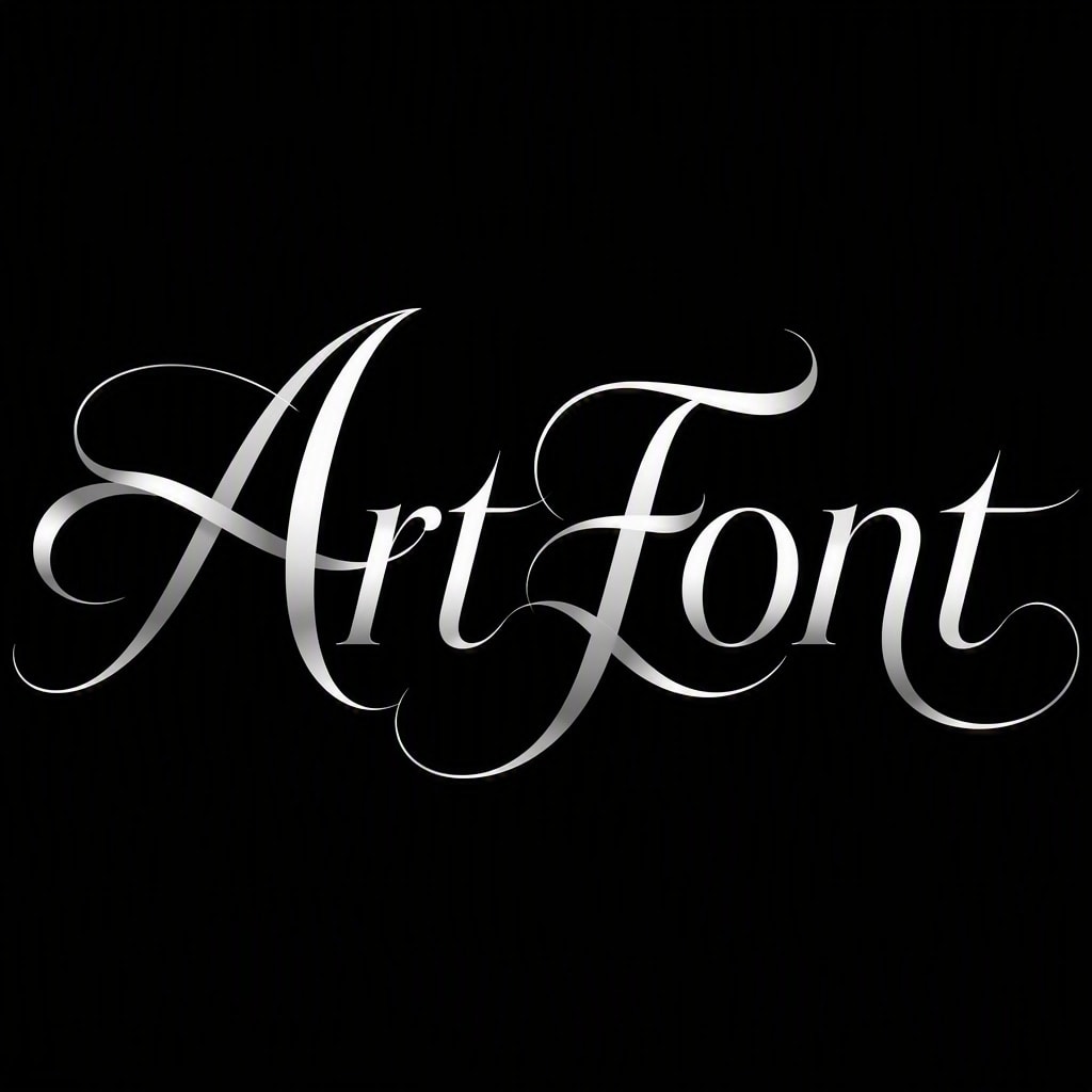 Ribbon Swirl Serif - Elegant Minimal AI font template preview