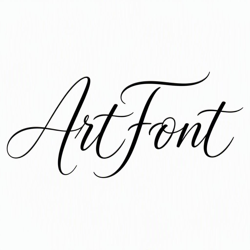 Elegant Western Modern Calligraphy - Calligraphy AI font example | ArtFont