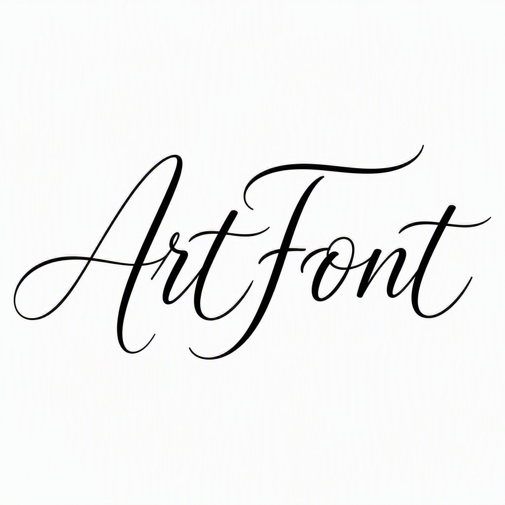 Elegant Western Modern Calligraphy - Calligraphy AI font template preview