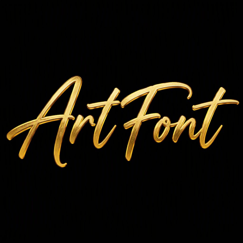 Golden Gradient Modern Calligraphy - Calligraphy AI font example | ArtFont
