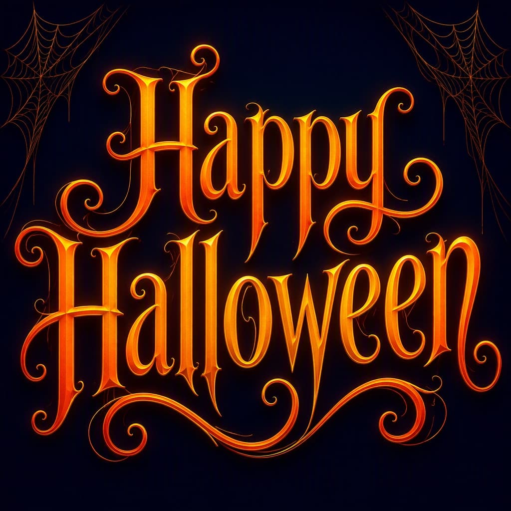 Halloween font style preview