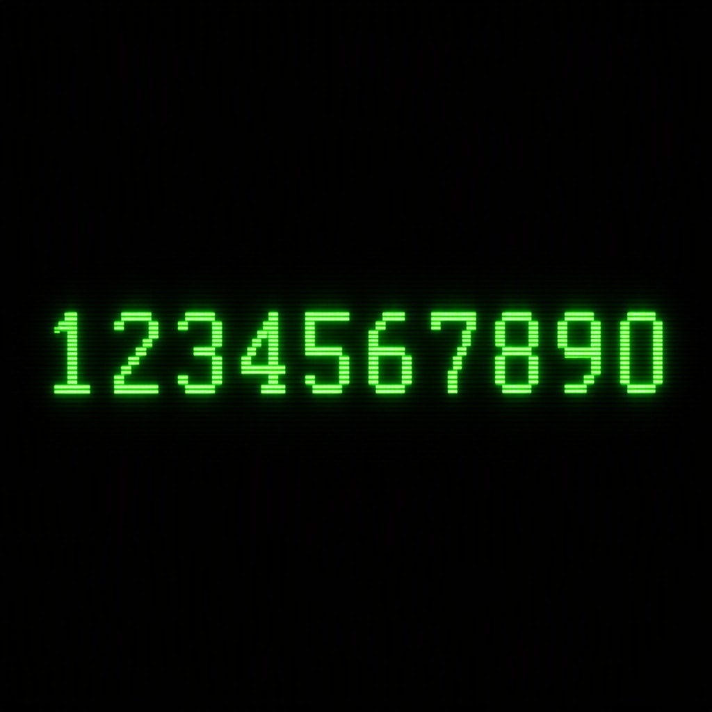 Terminal Green - Digital AI font template preview