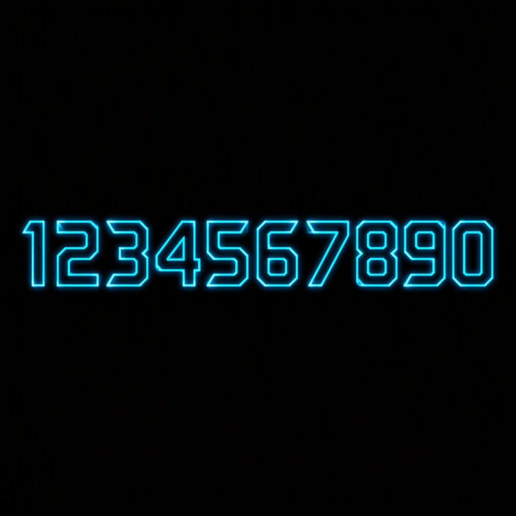 Holographic HUD - Digital AI font template preview