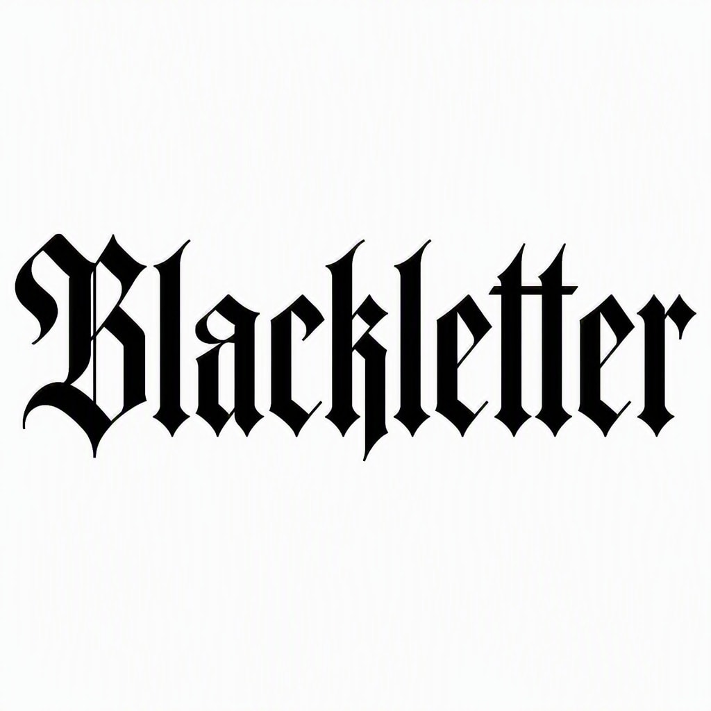 Classic Blackletter - Blackletter AI font template preview
