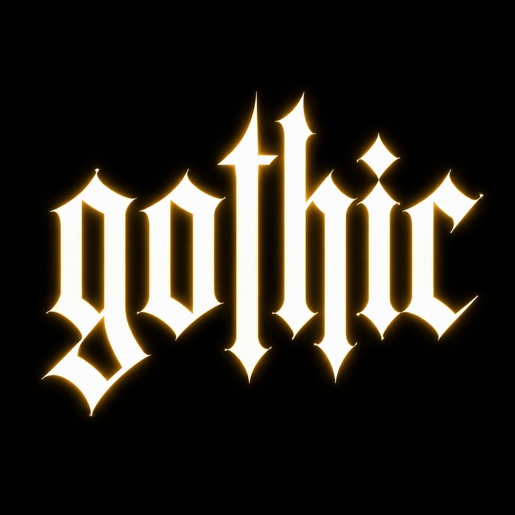 Gothic Dark - Blackletter AI font template preview