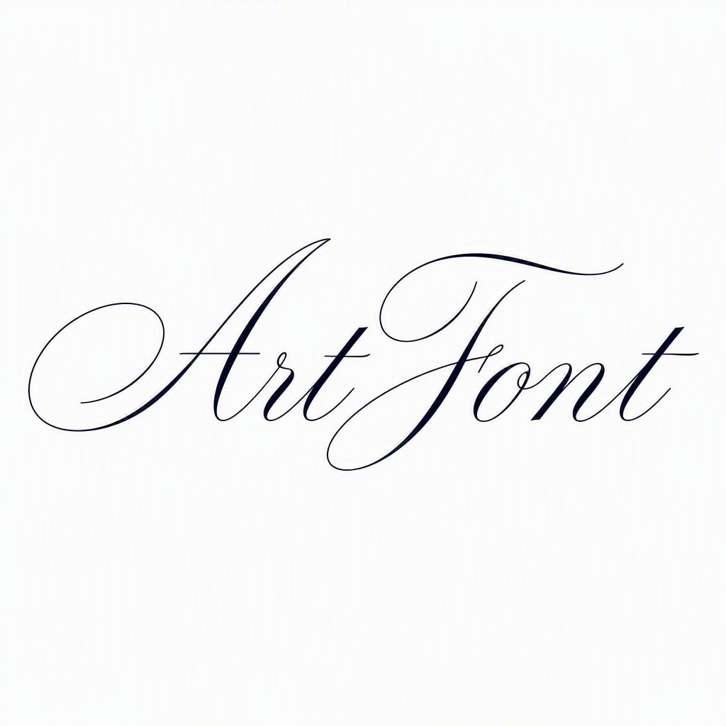 Spencerian Flow - Copperplate AI font template preview