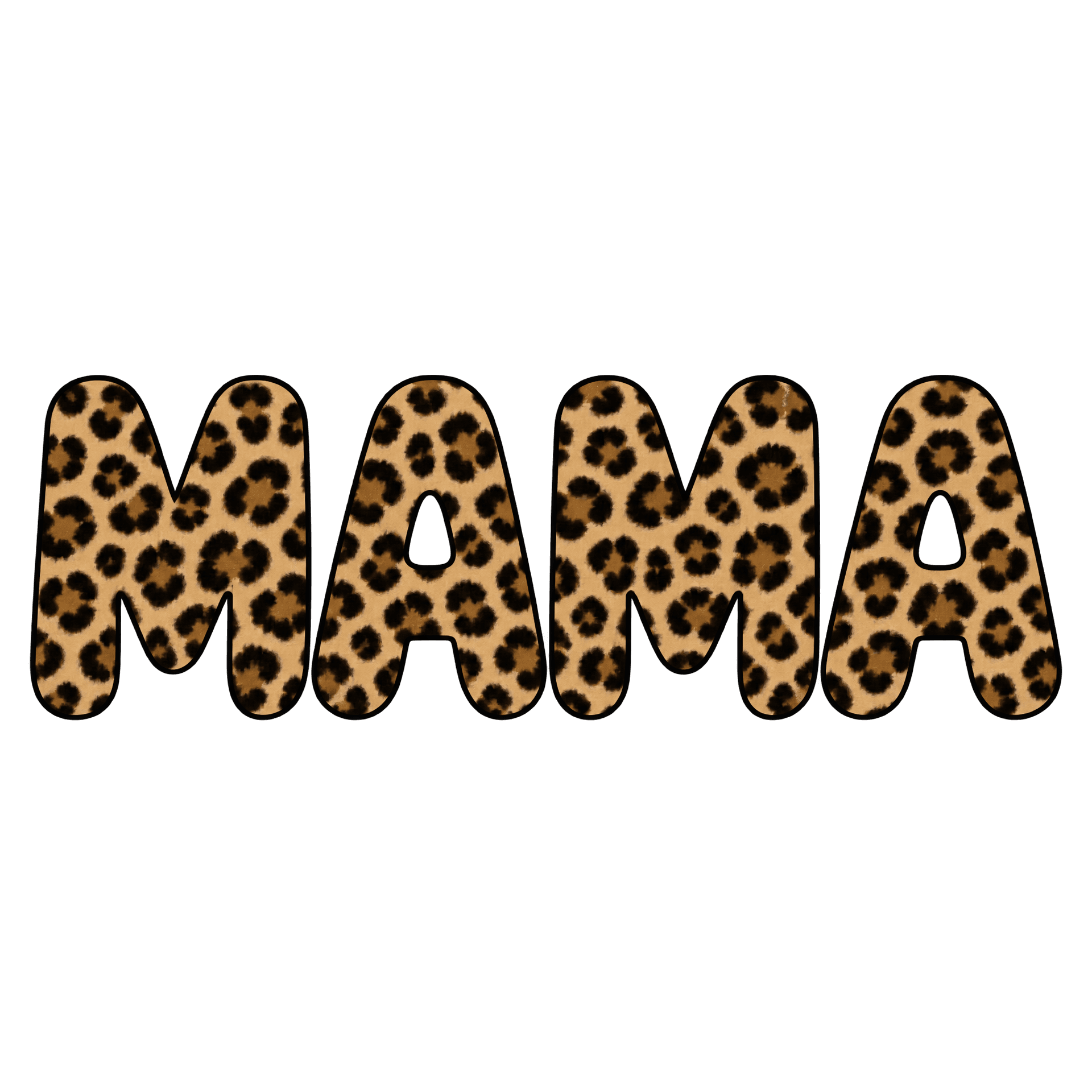 Leopard fill — mama shirts, trendy tees, on a transparent background