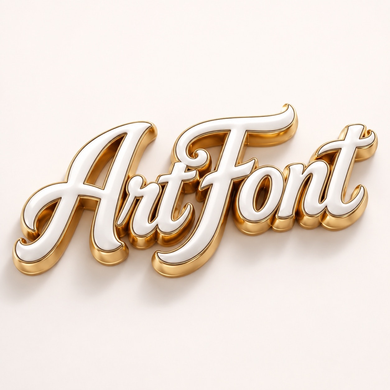 Gold Enamel 3D - 3D Bold AI font template preview