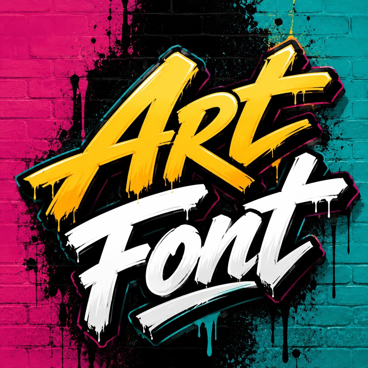 Hype Brush Graffiti - Street Art AI font template preview