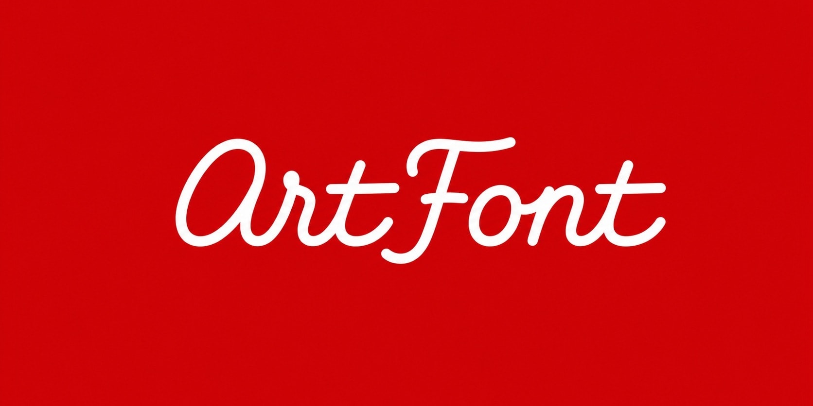 Monoline Red Script - Wordmark AI font template preview