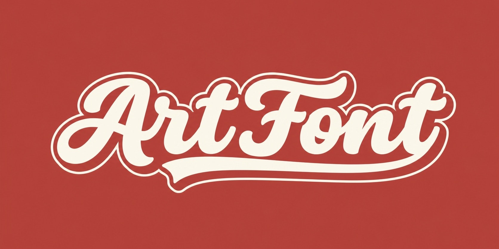 Retro Swoosh Script - Wordmark AI font template preview